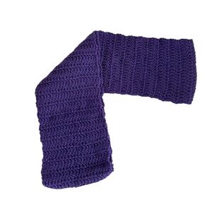 Handmade Crochet Infinity Solid Purple Scarf NWOT
